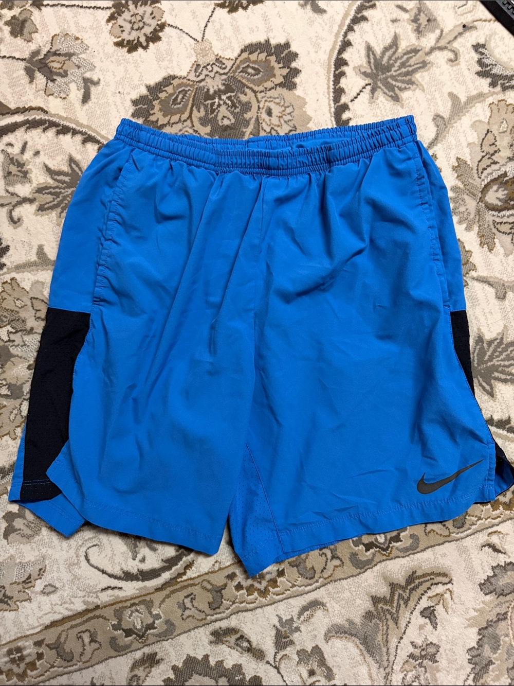 Nike Men’s Royal Blue Athletic Shorts with Black Panels
